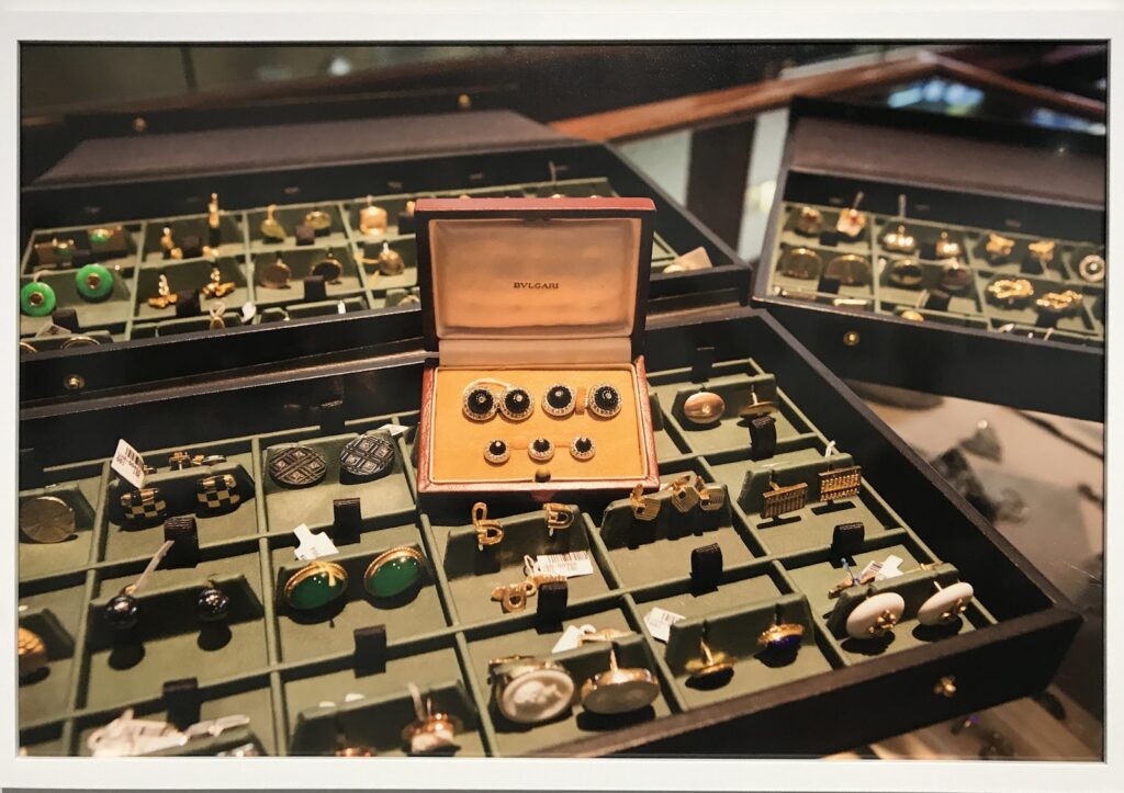 Cuff links collection of a Wall Street investment banker