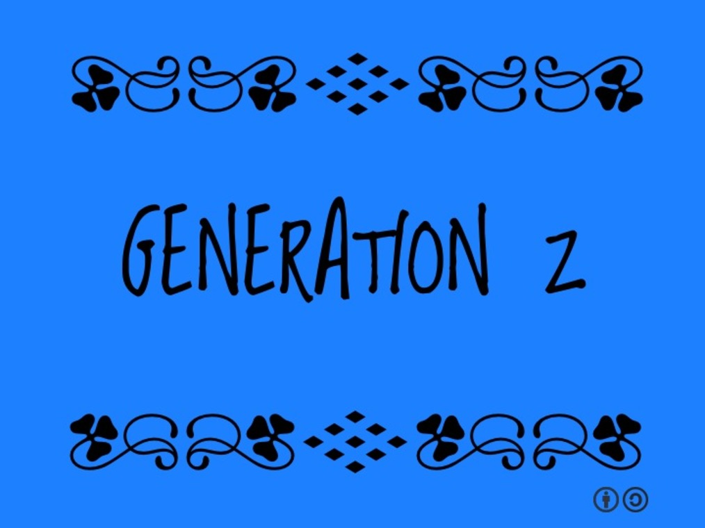 A poster with an inscription of “Generation Z”