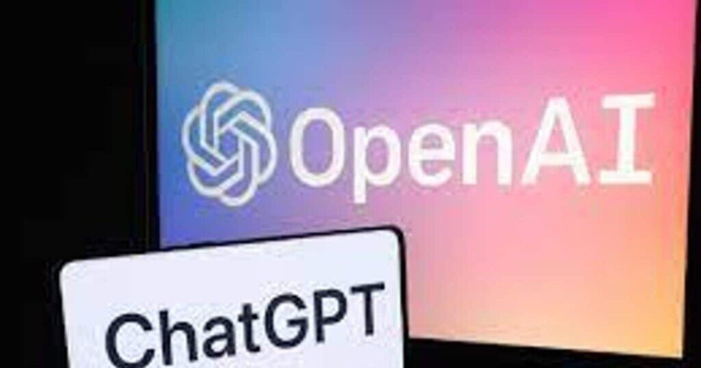 Logo of OpenAI and ChatGPT text on a smartphone