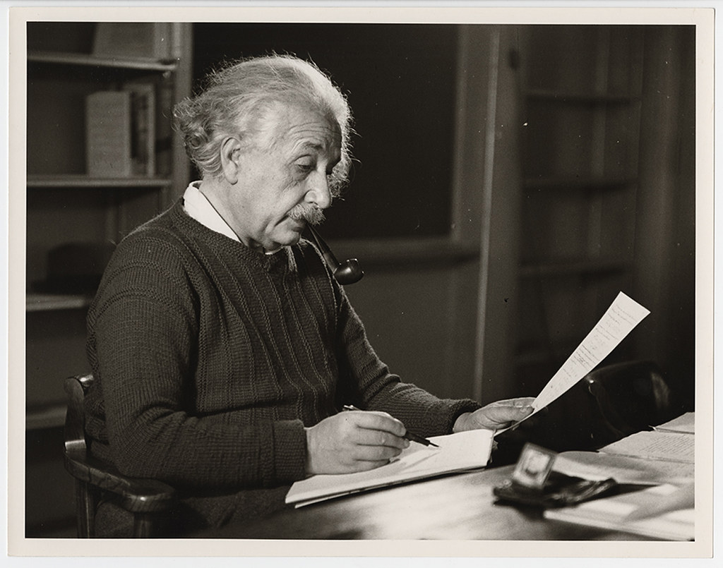 Albert Einstein in his Office