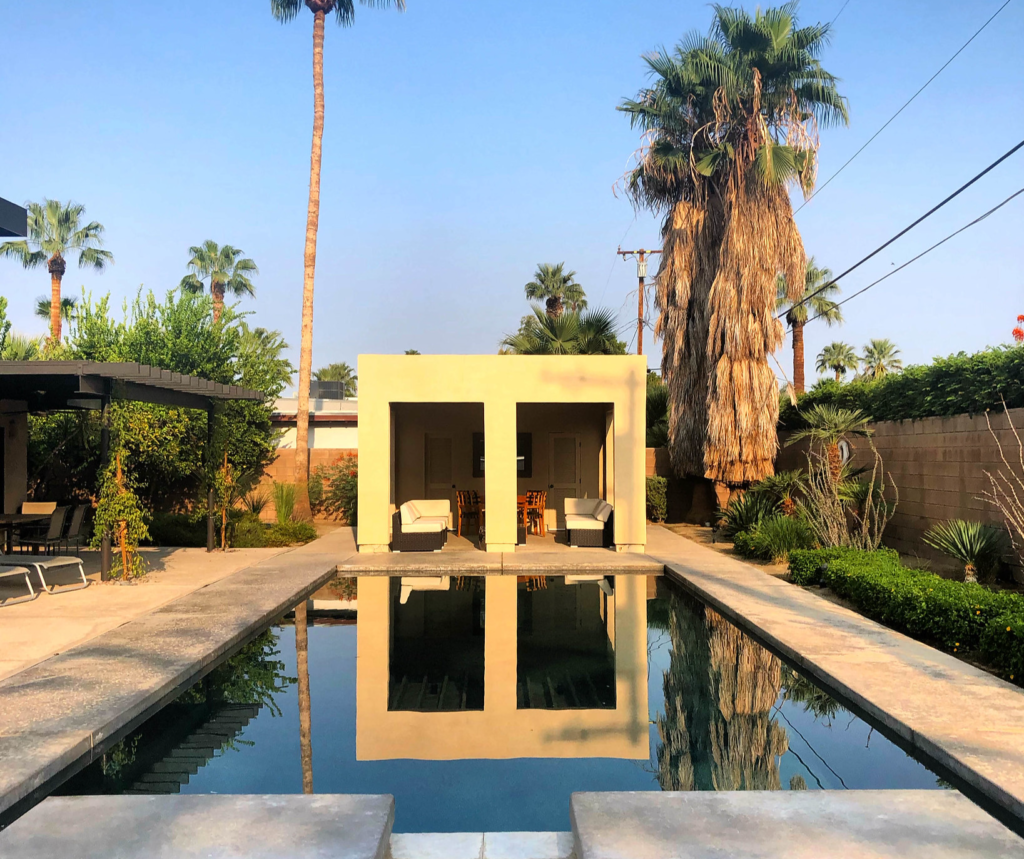 Architectural designs of a pool in Palm Springs