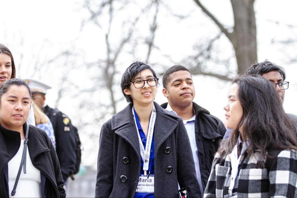 College students attending a conference