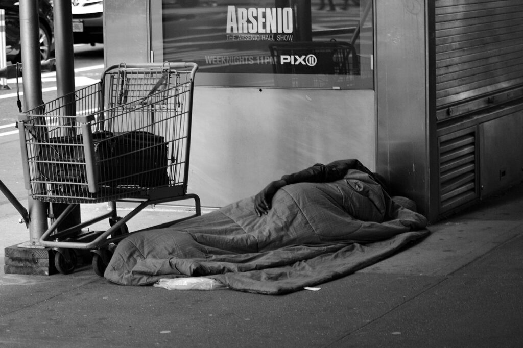 Homeless fellow in NYC