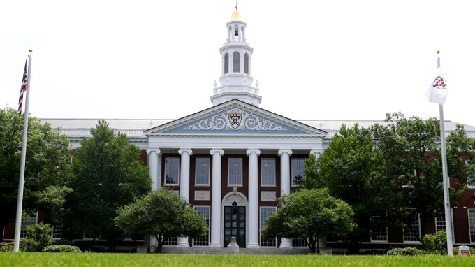 Facade of a Hall at Harvard