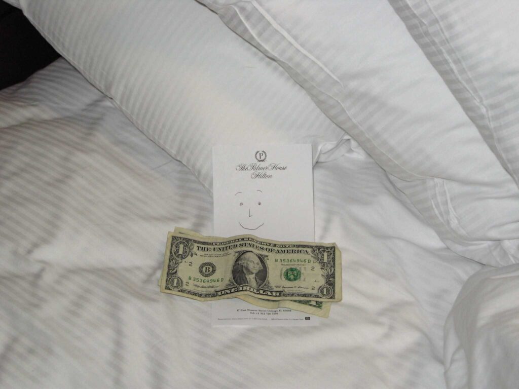 Money on a white sheet