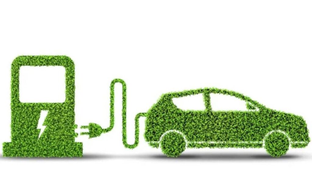 Clipart of an electric car