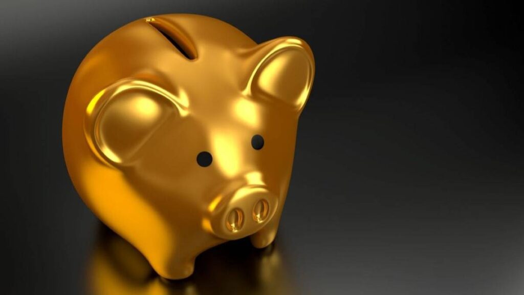 Golden piggy bank