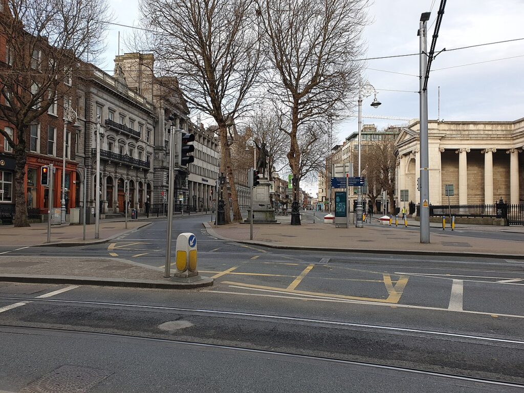 Empty streets during covid-19 lockdown