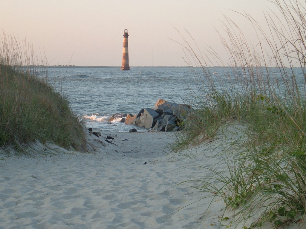 A historic site on Folly Island, South Carolina