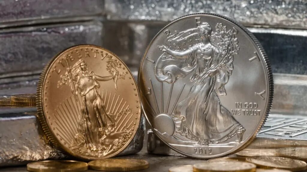 Shot of two coins