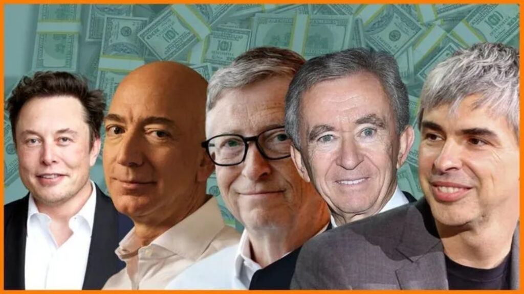 A collage of the Richest billionaires