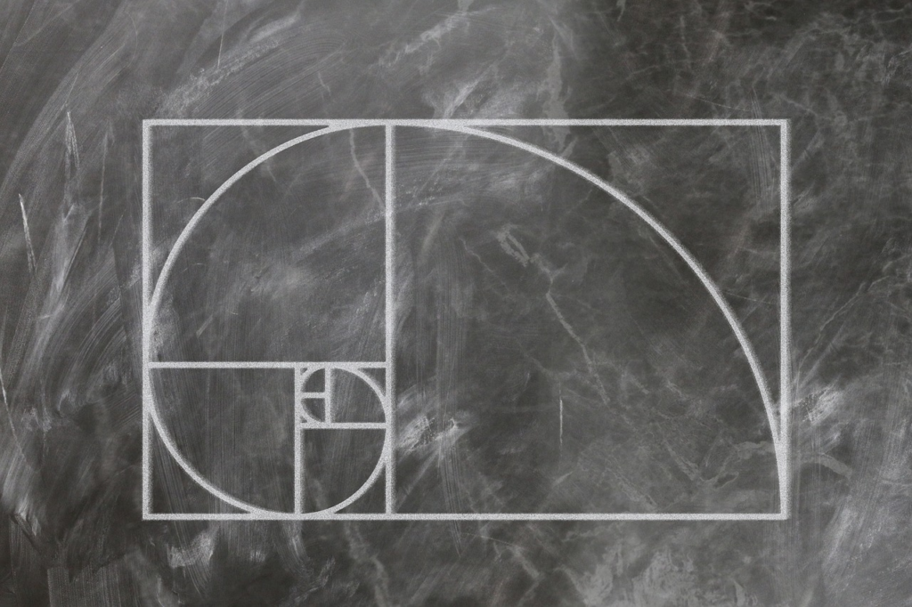 Geometric Representation of Fibonacci sequence progression