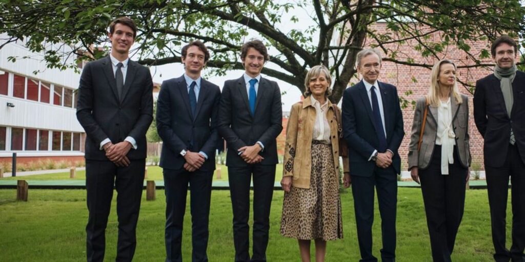 A group picture of the Arnault family