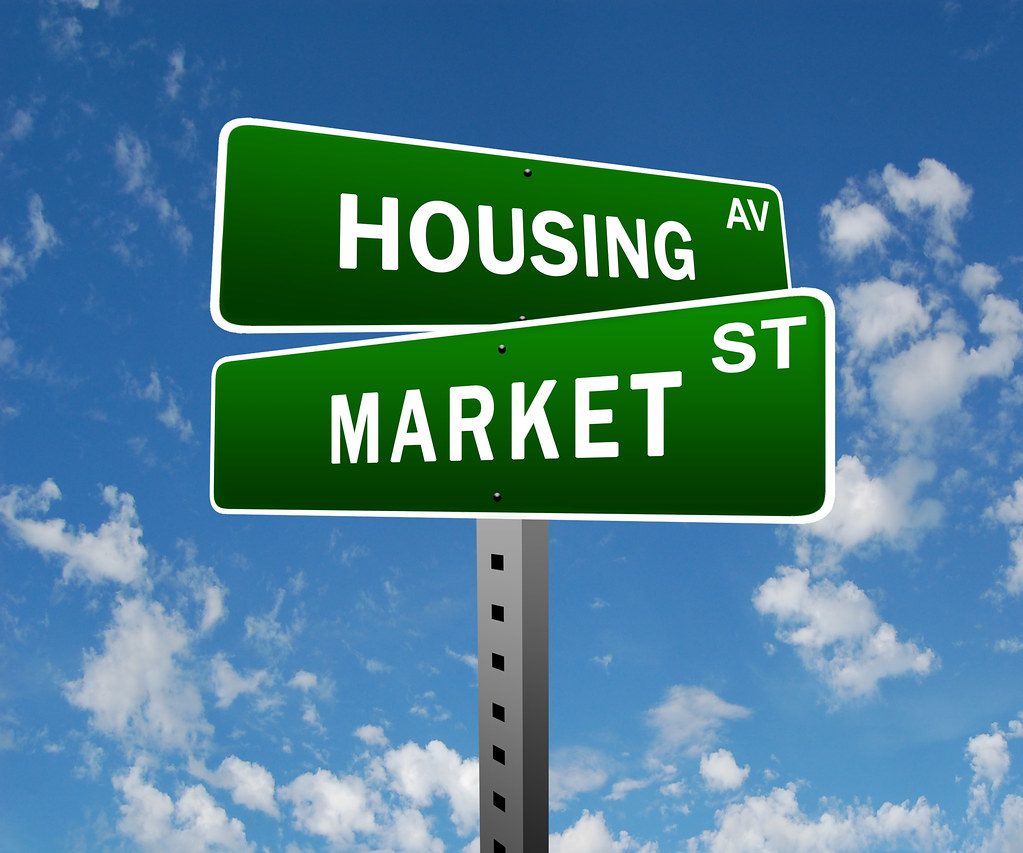 Housing market street sign