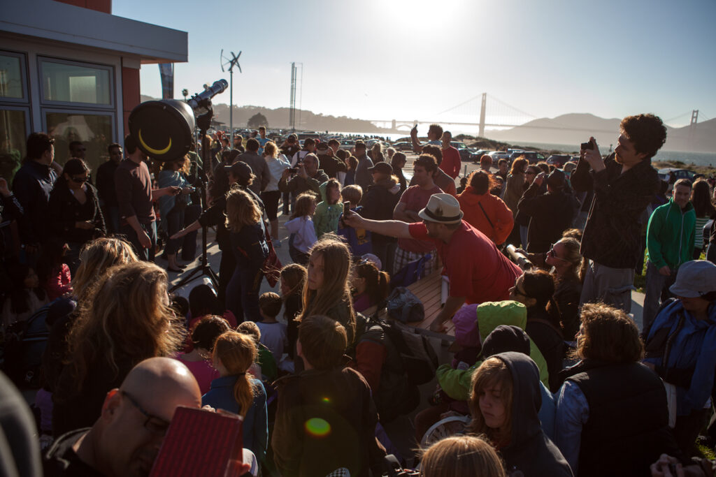 Gathering of Exploratorium members for the 2012 eclipse