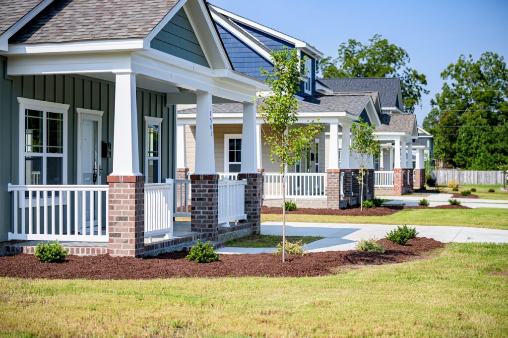 Row of new houses