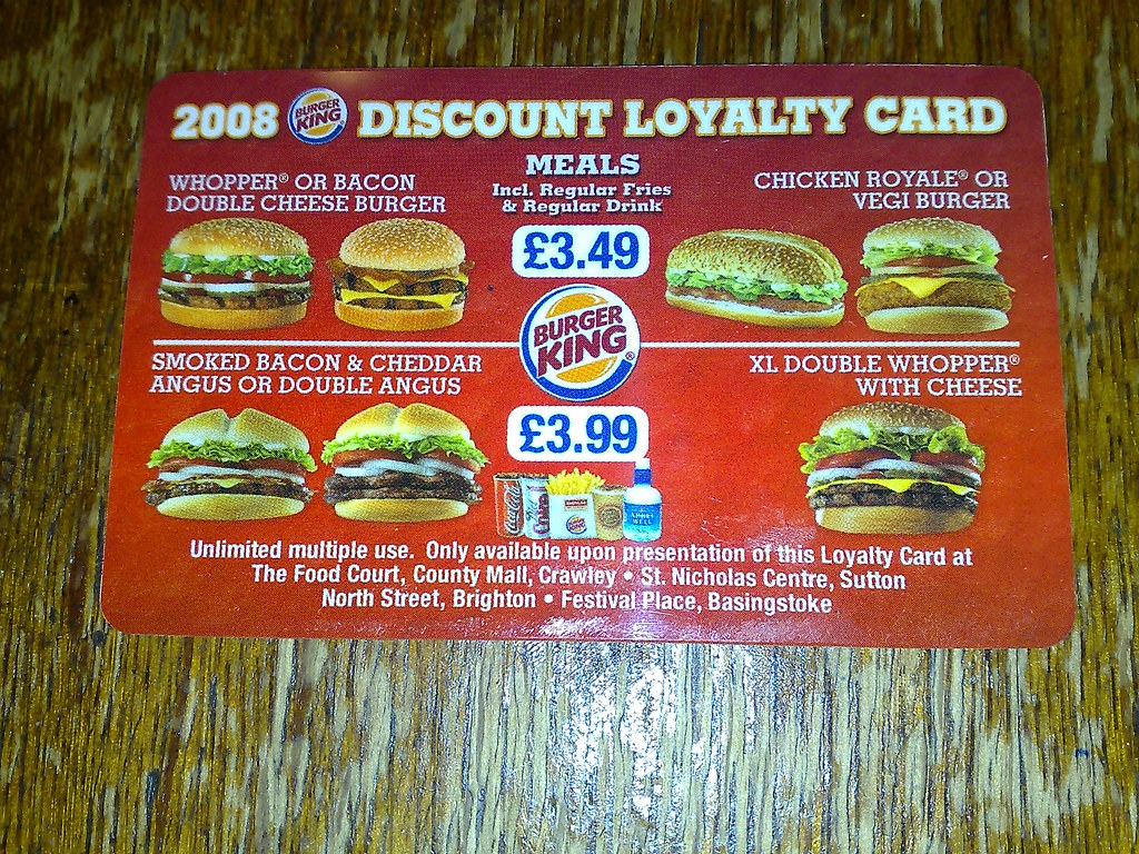 BK loyalty card