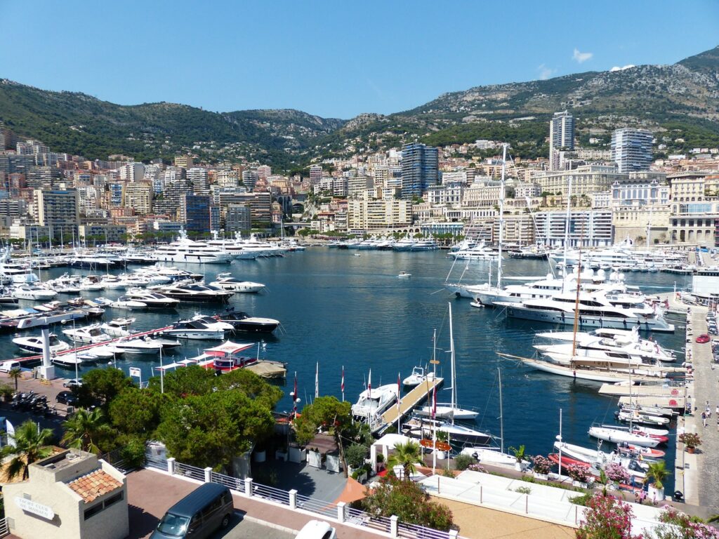 Several yachts in the harbor