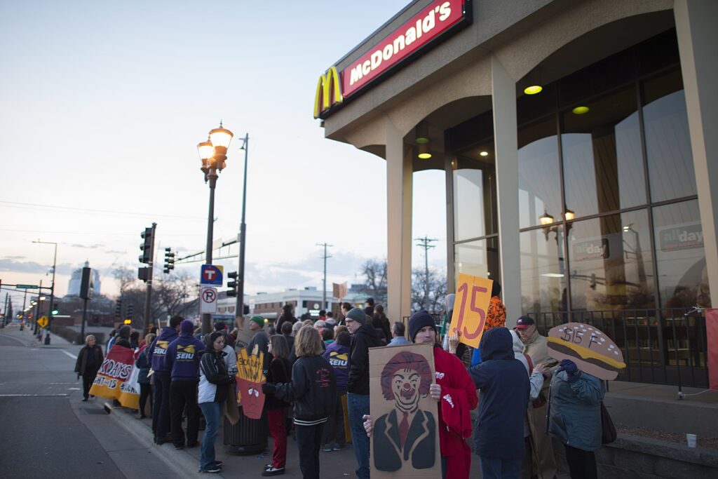 Fast food workers around the USA walked out on strike