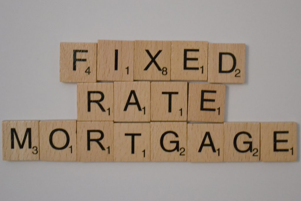 Scrabble tiles reading ‘Fixed Rate Mortgage’