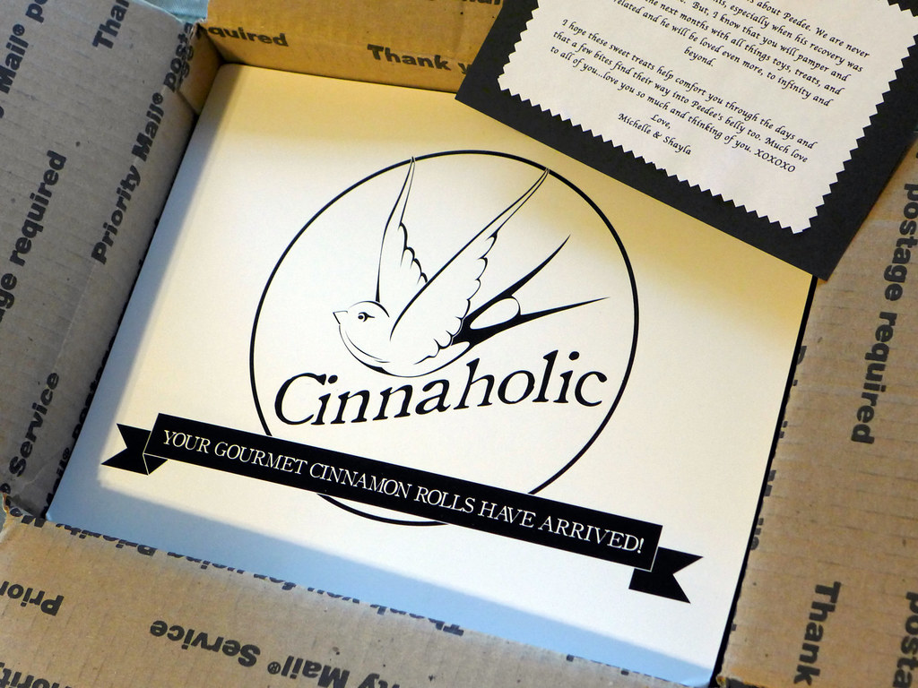 Home delivery of cinnamon rolls from Cinnaholic