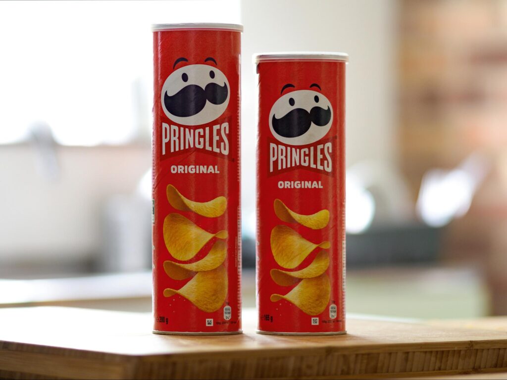 Pringles original and the new pack