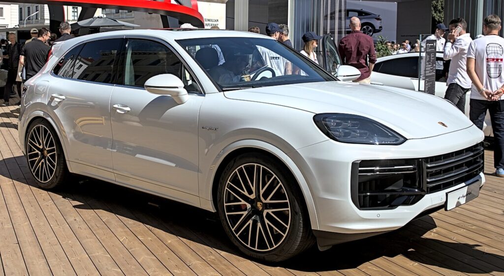 A Porsche sports car at the IAA 2023