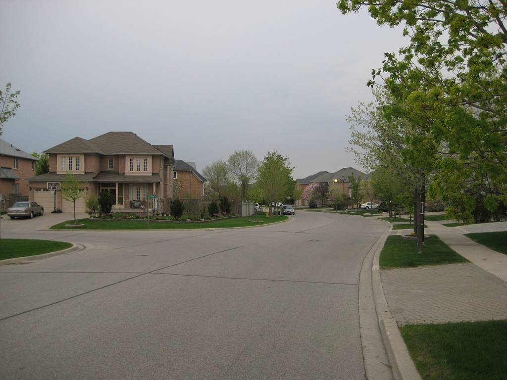 Tea Rose Street in Spring (looking West