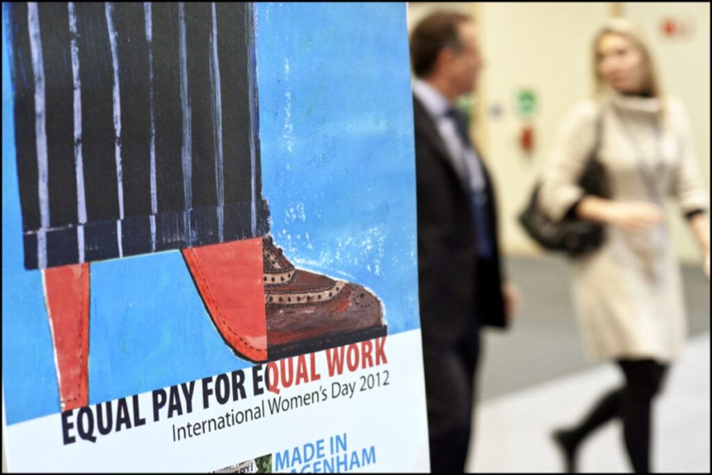 The poster of the event Equal pay for equal work