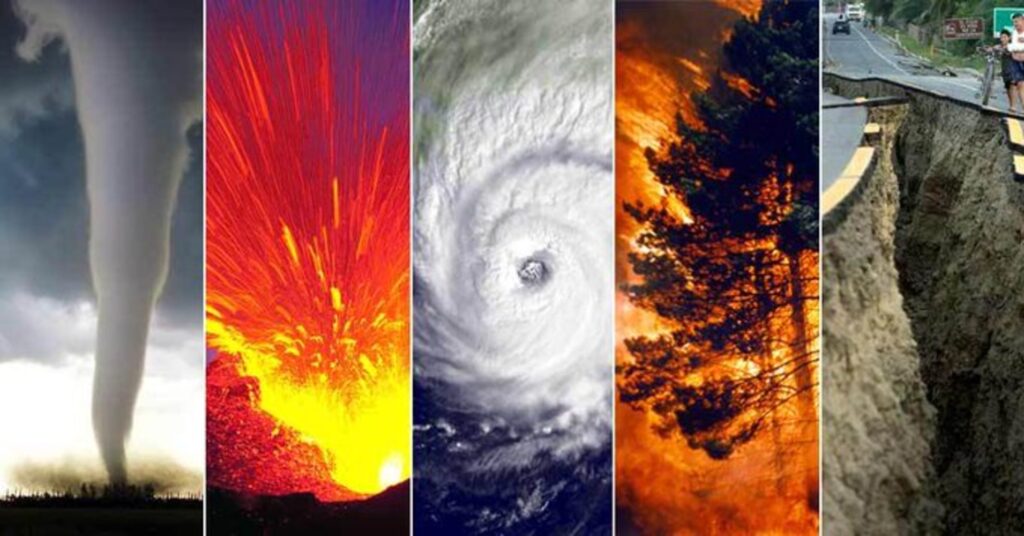 Collage of some natural disasters