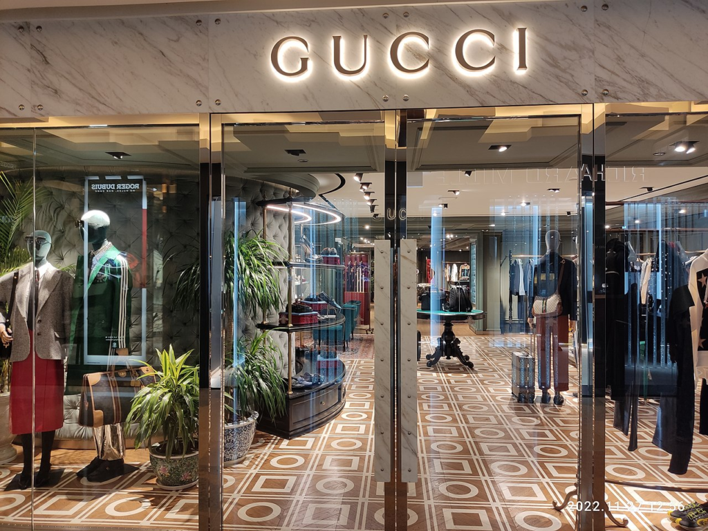 A Gucci store within a mall