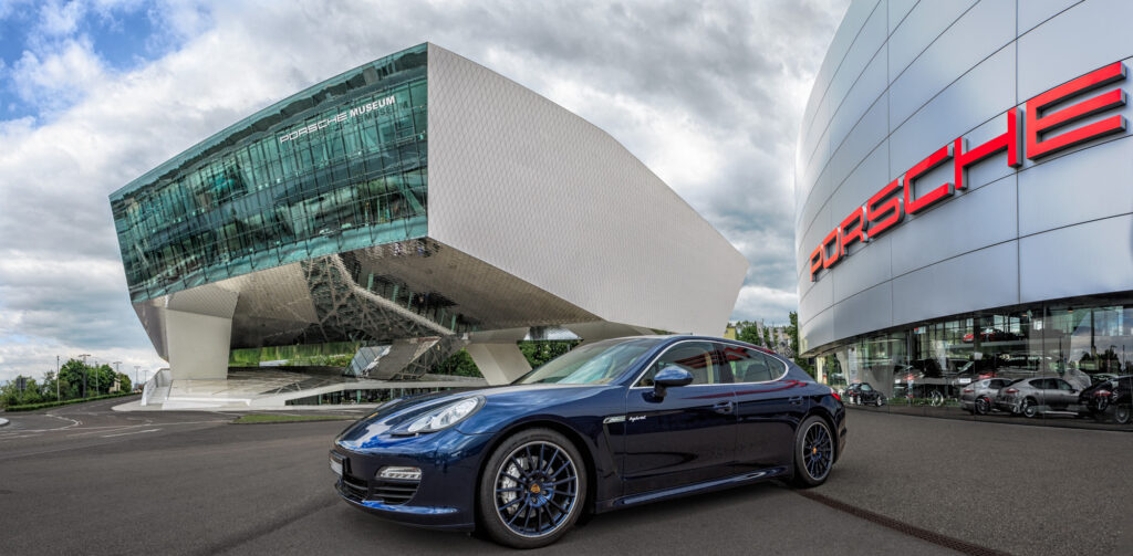 A Porsche museum at Stuttgart