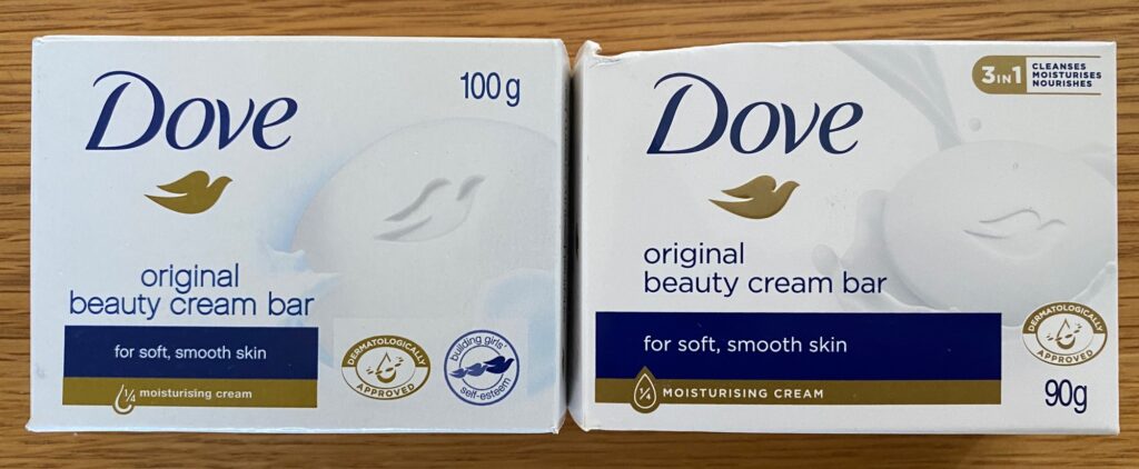 From 100g to 90g, soap weight shrinks