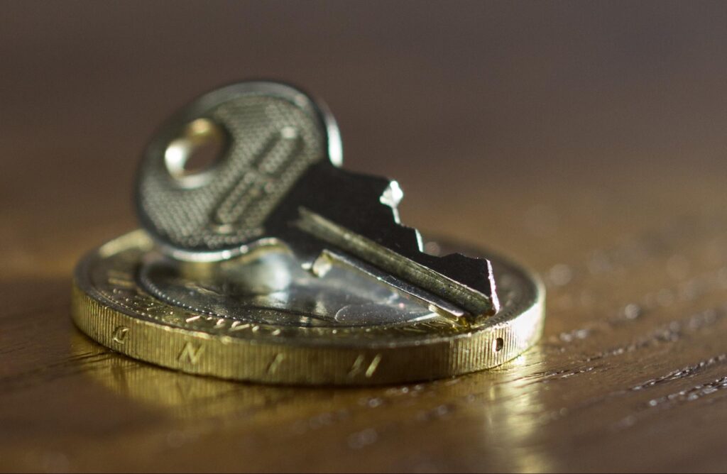 Key on a coin