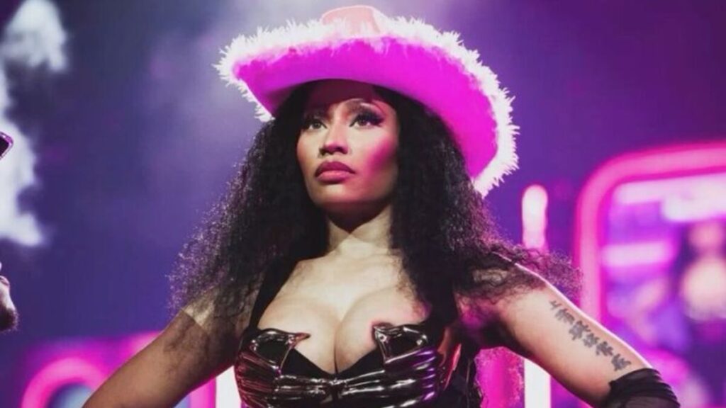 Rap Queen, Nicki Minaj rocking a cowboy hat on her sold-out world tour