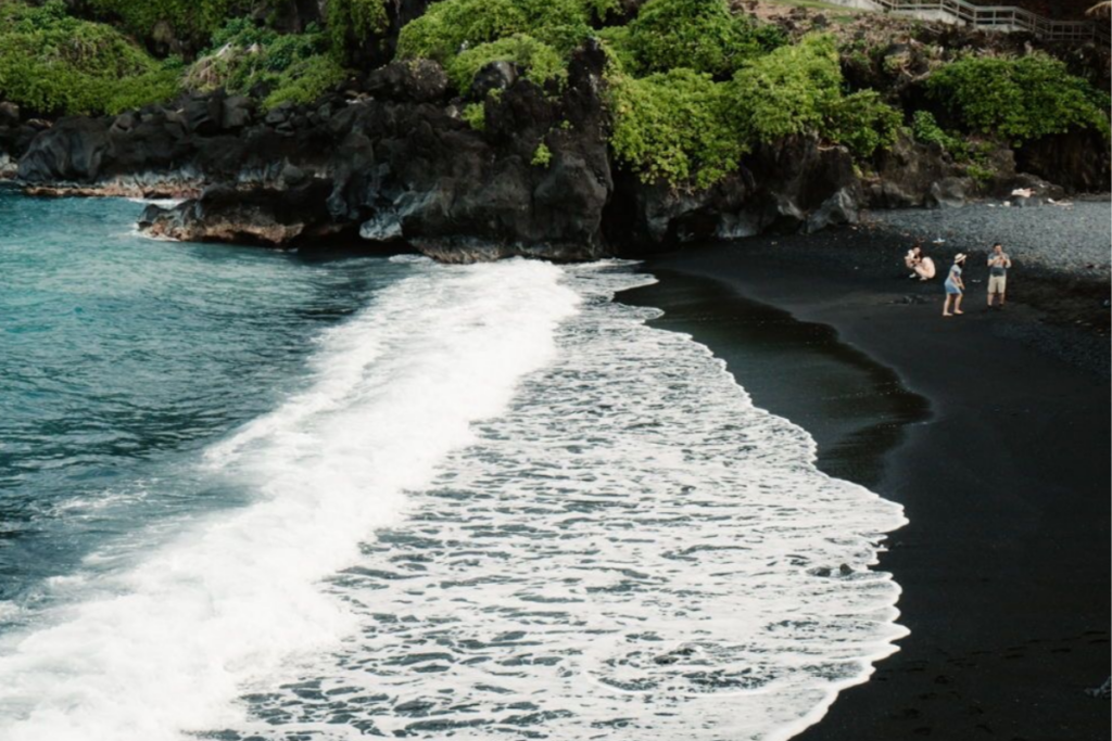 Black Sand Beach in Maui