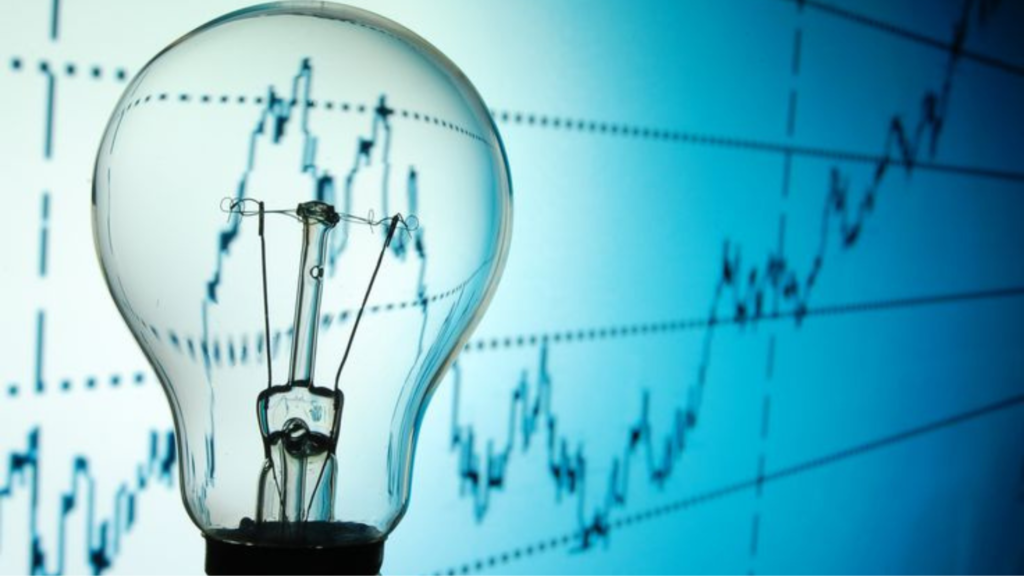 A bulb showing energy levels