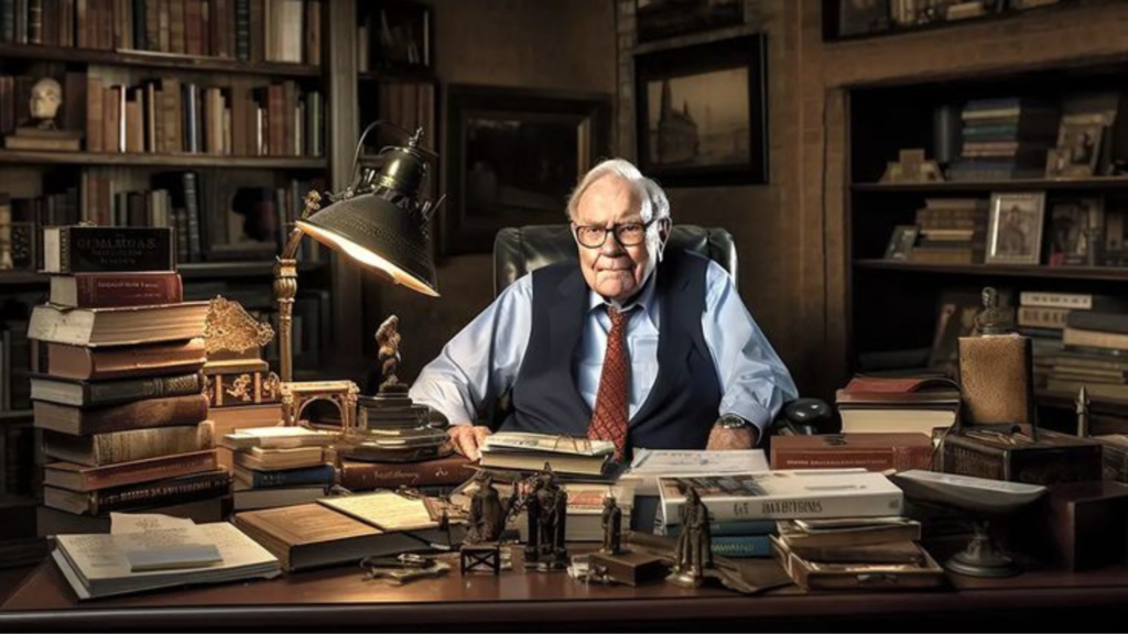 Warren Buffet in his office