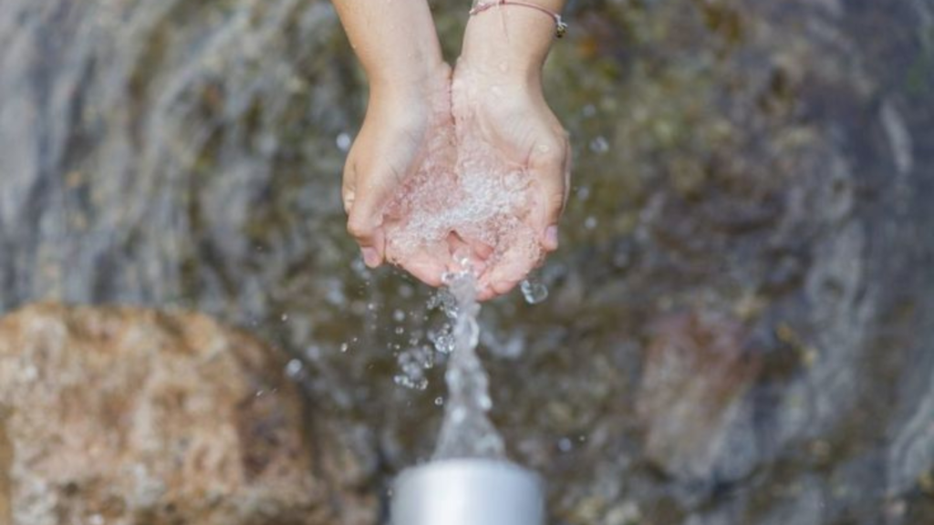 Water from running tap