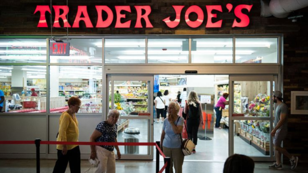 A Trader Joe's store with customers