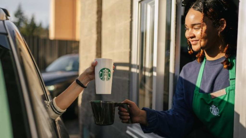 Starbucks drive through