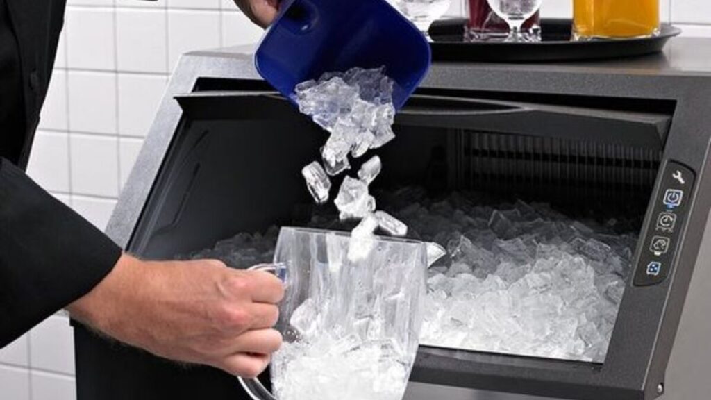 Scooping ice