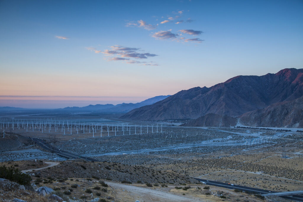 Wind farm in the desert