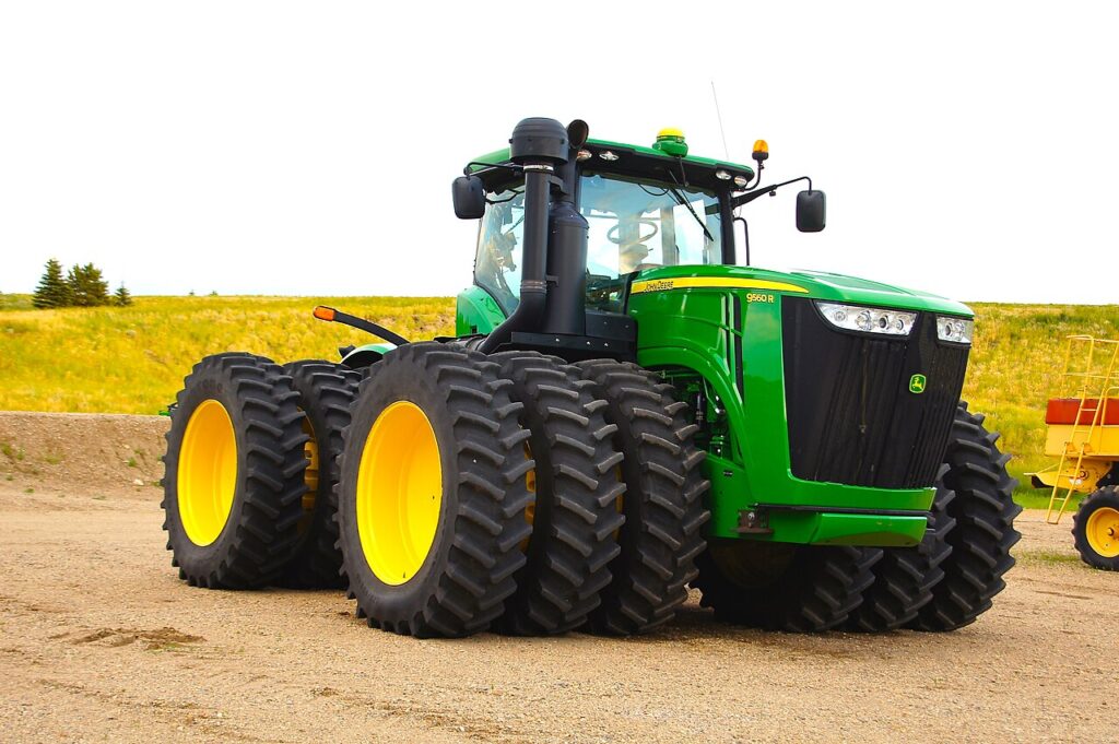 A 12-wheeler tractor