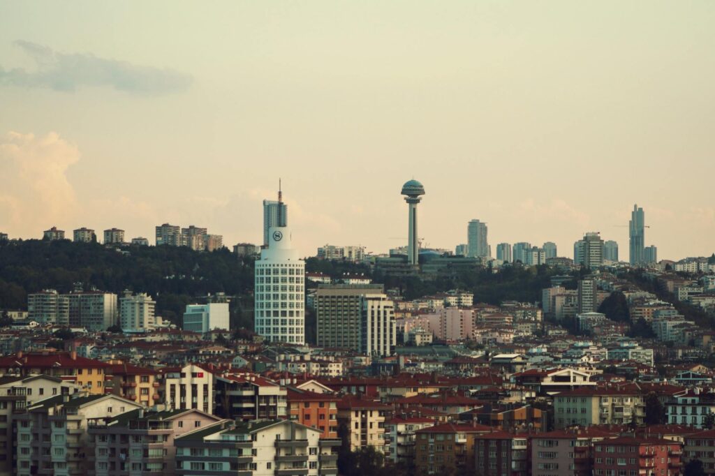 Cityscape of Ankara with a view of the Atakule Tower