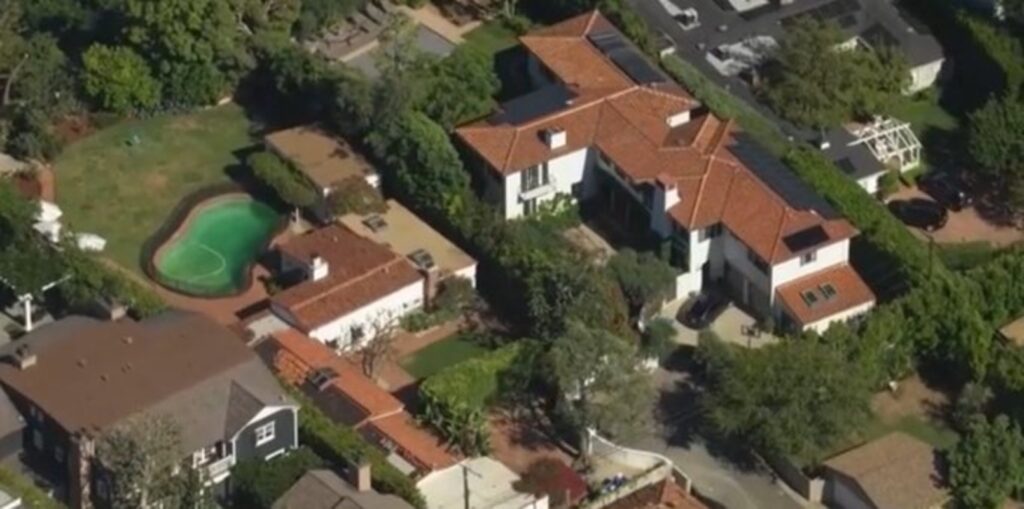 Aerial view of Marilyn's home