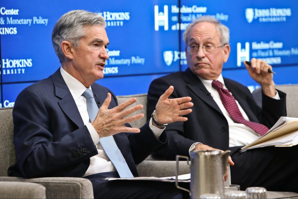 Jerome H. Powell, governor of the Federal Reserve Board, and Donald Kohn