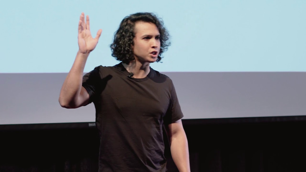 Walid Halty presenting at a TEDx Talk