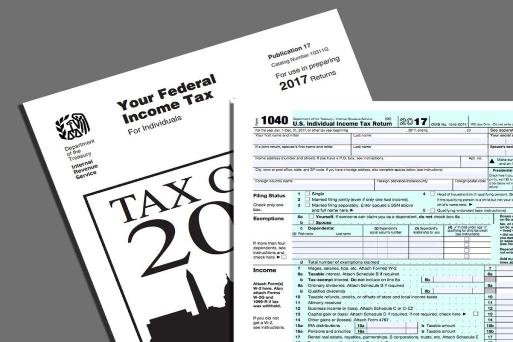 IRS forms from 2017 tax year