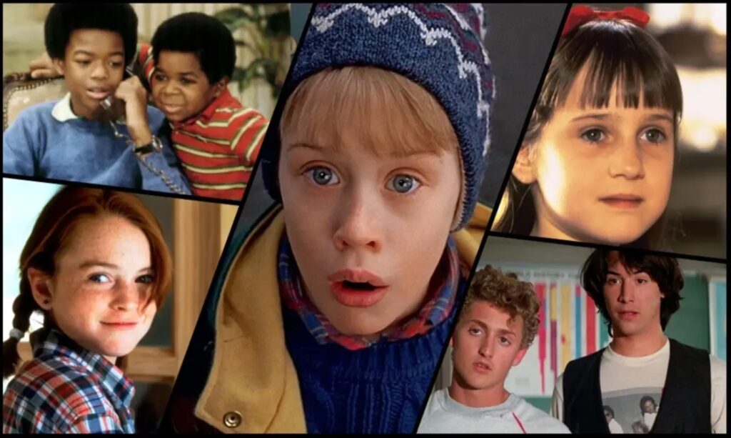 Collage of child star actors